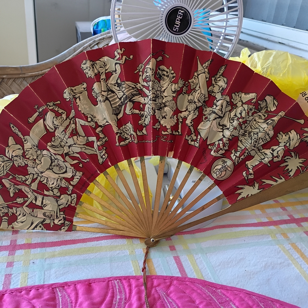 ANTIQUE SHRINERS Decorative Hand Fan - Picture 11 of 14